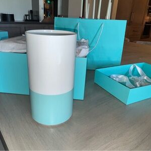 Tiffany & Co. Blue Ceramic Container Planter Large